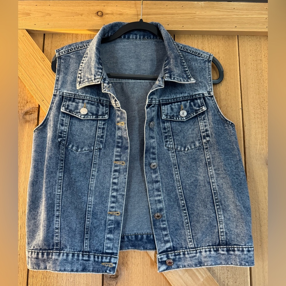 Denim Sleeveless Vest